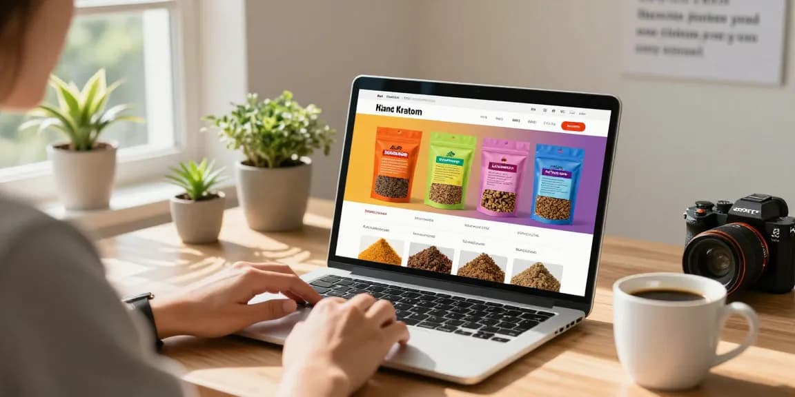 Explore premium quality kratom powder at www.behappygoleafy.com/kratom-powder showcasing vibrant packaging and user-friendly layout.