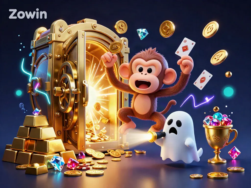 Engage with Zowin's dynamic gambling experience through a playful poltergeist and curious puppy tracking treasures.