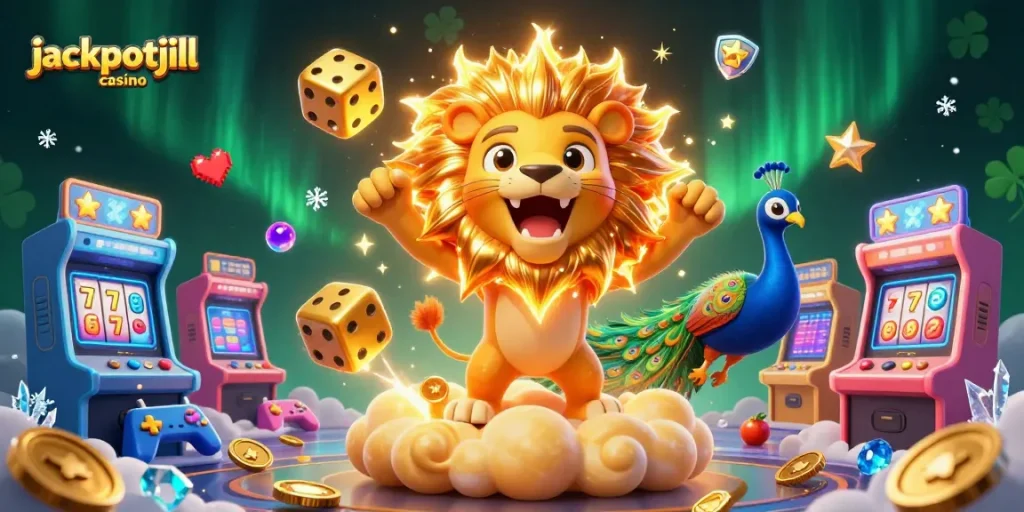 Experience the thrill at jackpotjill casino with vibrant characters, dynamic gaming elements, and captivating visuals.